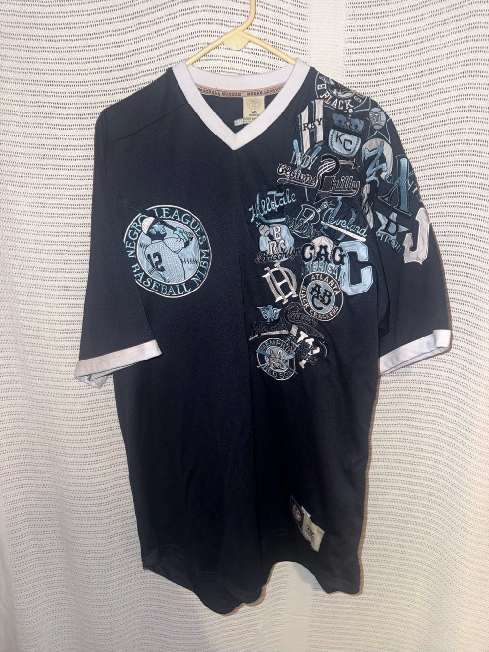 Black Graphic Short-Sleeve V-Neck Shirt